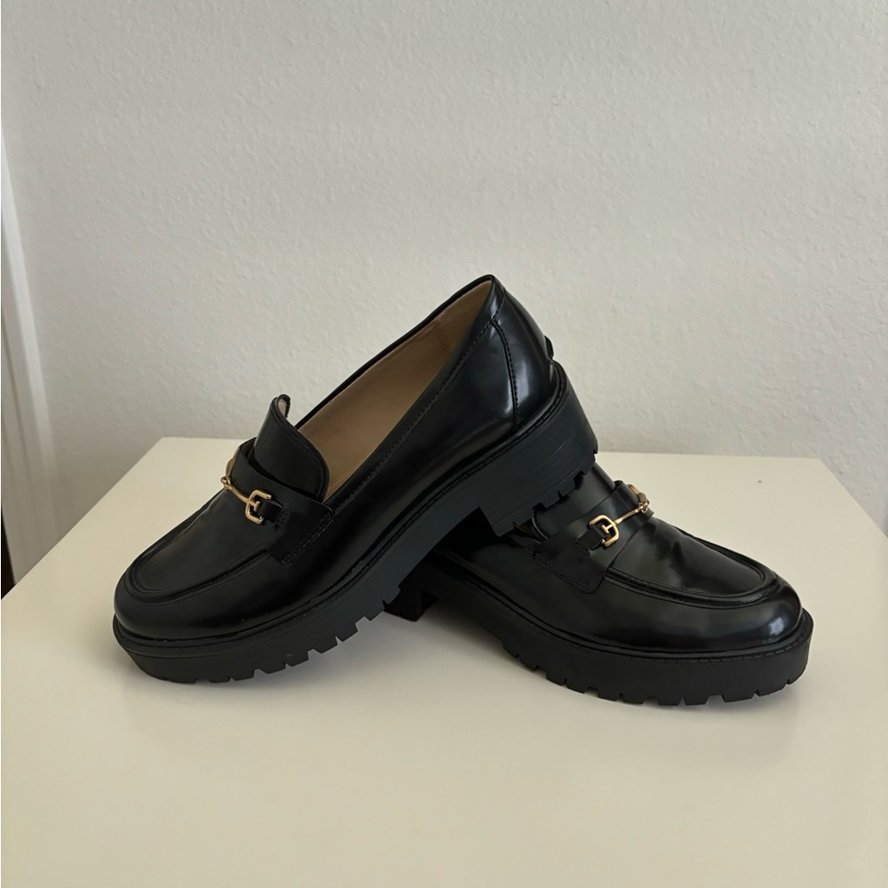 Sam Edelman Tully Loafer Size 7 - Black Box Calf Leather